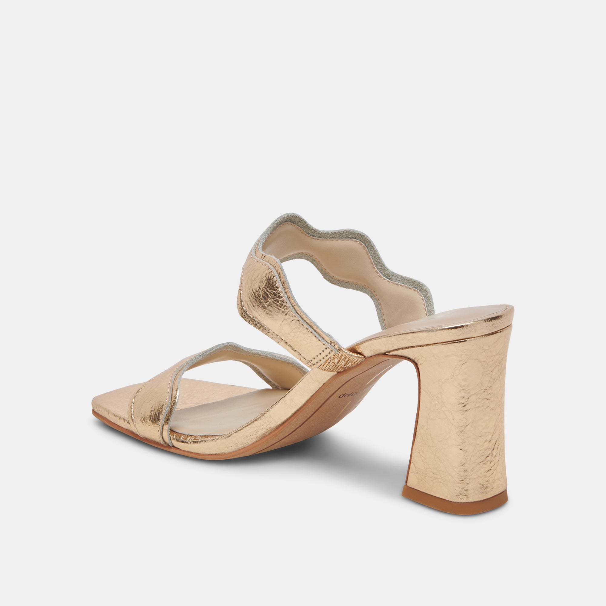 ILVA Women's Gold Distressed Leather Heels - Stylish High Heel Pumps for Party, Wedding & Evening Wear - Comfortable Dress Shoes for Women
