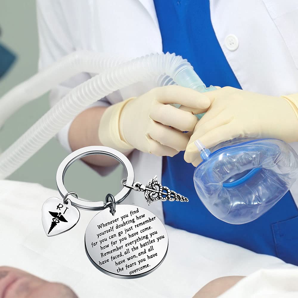 MAOFAED RT Keychain - Inspirational Gift for Respiratory Therapists, RT Students & Graduates - Perfect for Clinicals, Graduation & Daily Motivation