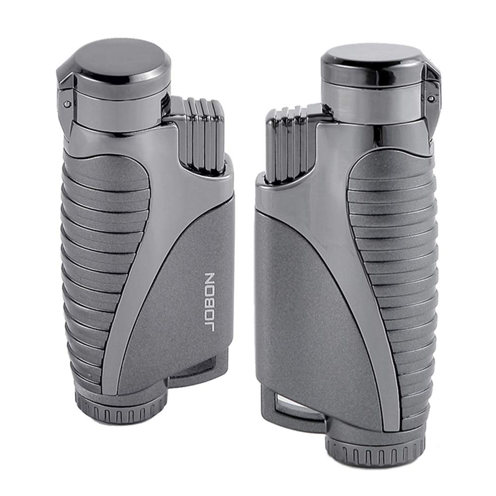Windproof Butane Lighter - Adjustable Turbo Flame for Cigars & Outdoor Use