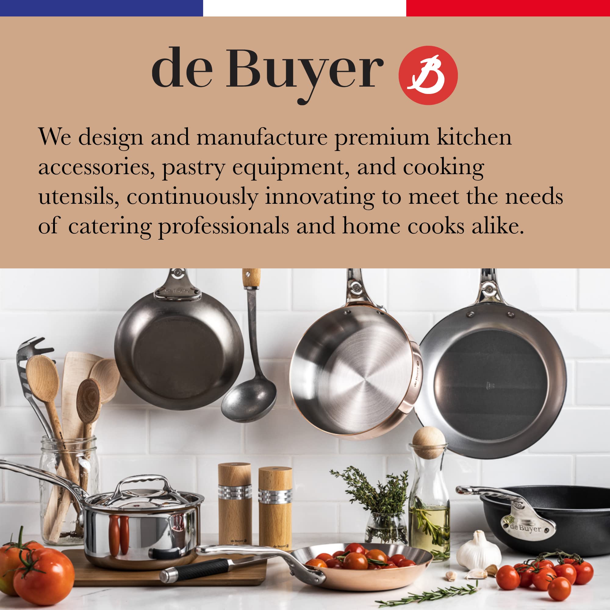 de Buyer Round Fluted Cutters - 9-Piece Stainless Steel Pastry Set for Clean, Defined Cuts, Scallops & Flutes | Dishwasher Safe | Perfect for Baking, Cake Decorating & Professional Pastry Making