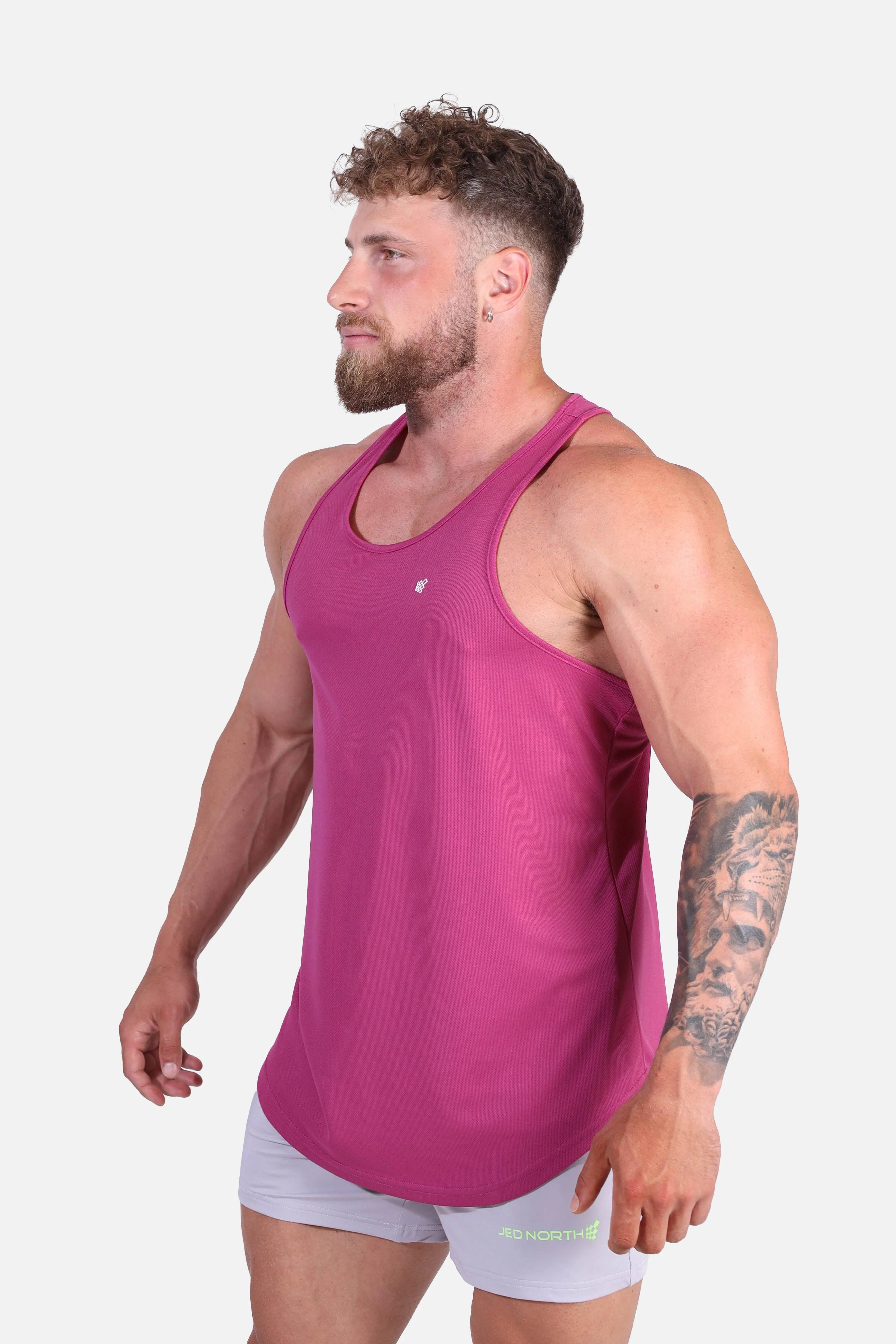 Jed North Women's Quick-Dry Microfiber Dri-Fit Tank Top - Magenta Color for Yoga, Running & Gym Workouts