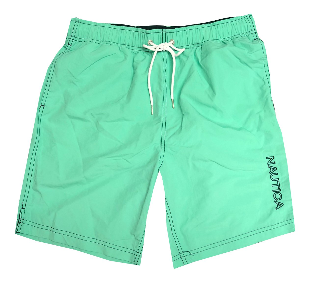 Nautica Men's Quick-Dry Swim Trunks with Logo - Comfortable Beach Shorts for Swimming, Poolside Lounging & Summer Vacations