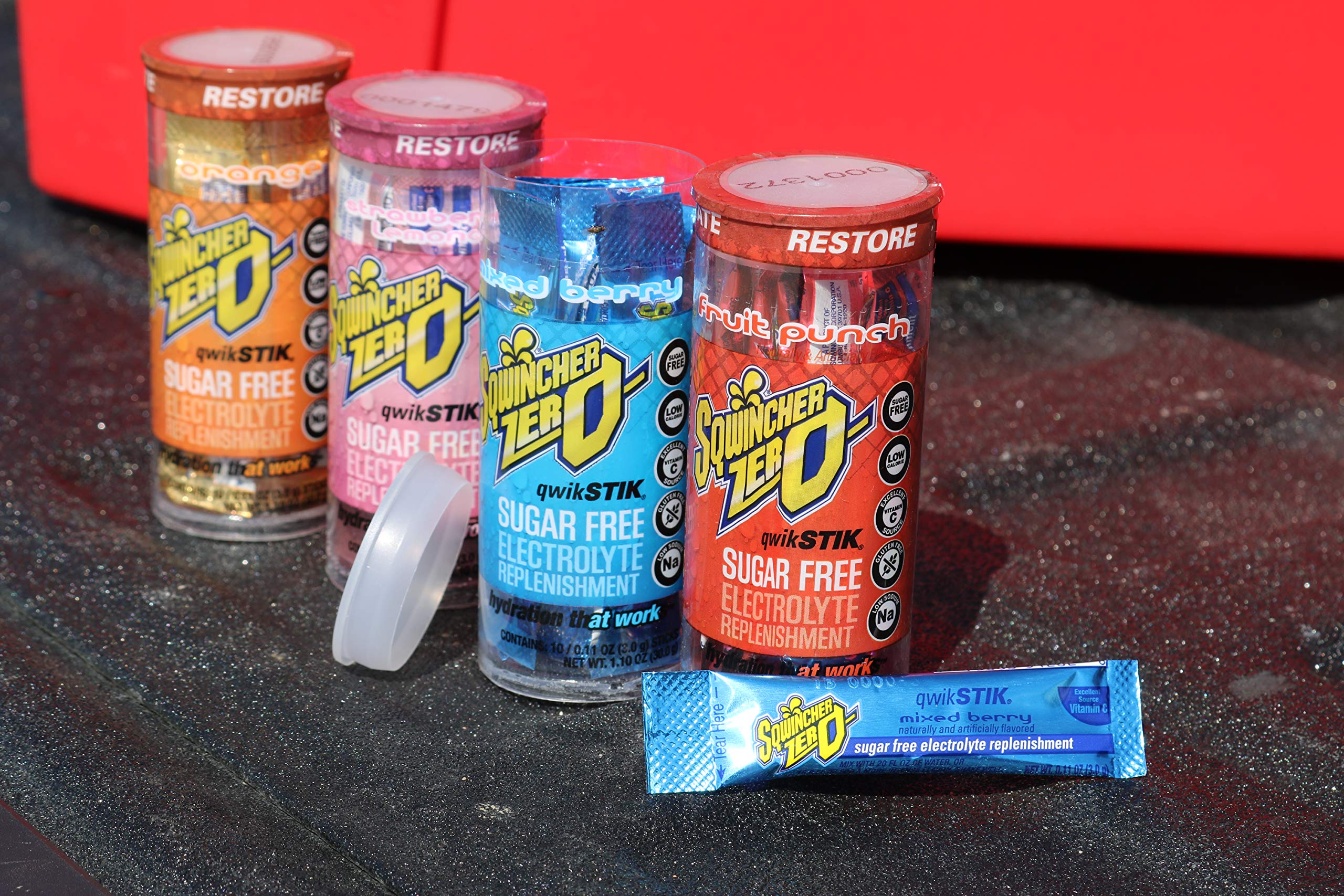 Sqwincher Zero Qwik Stik Sugar Free Electrolyte Powder Sticks - Variety Pack (200 Count) + Lemon Lime (50 Count) - Hydration for Sports, Workouts & Outdoor Activities