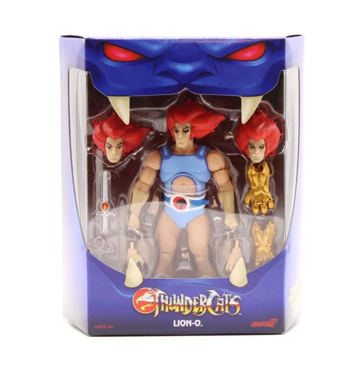 ThunderCats ULTIMATES! Lion-O Action Figure with LED Light-Up Eyes - Collectible 8-Inch Toy for Fans & Display - Perfect for Shelf Decor, Gift Giving & Nostalgic Play