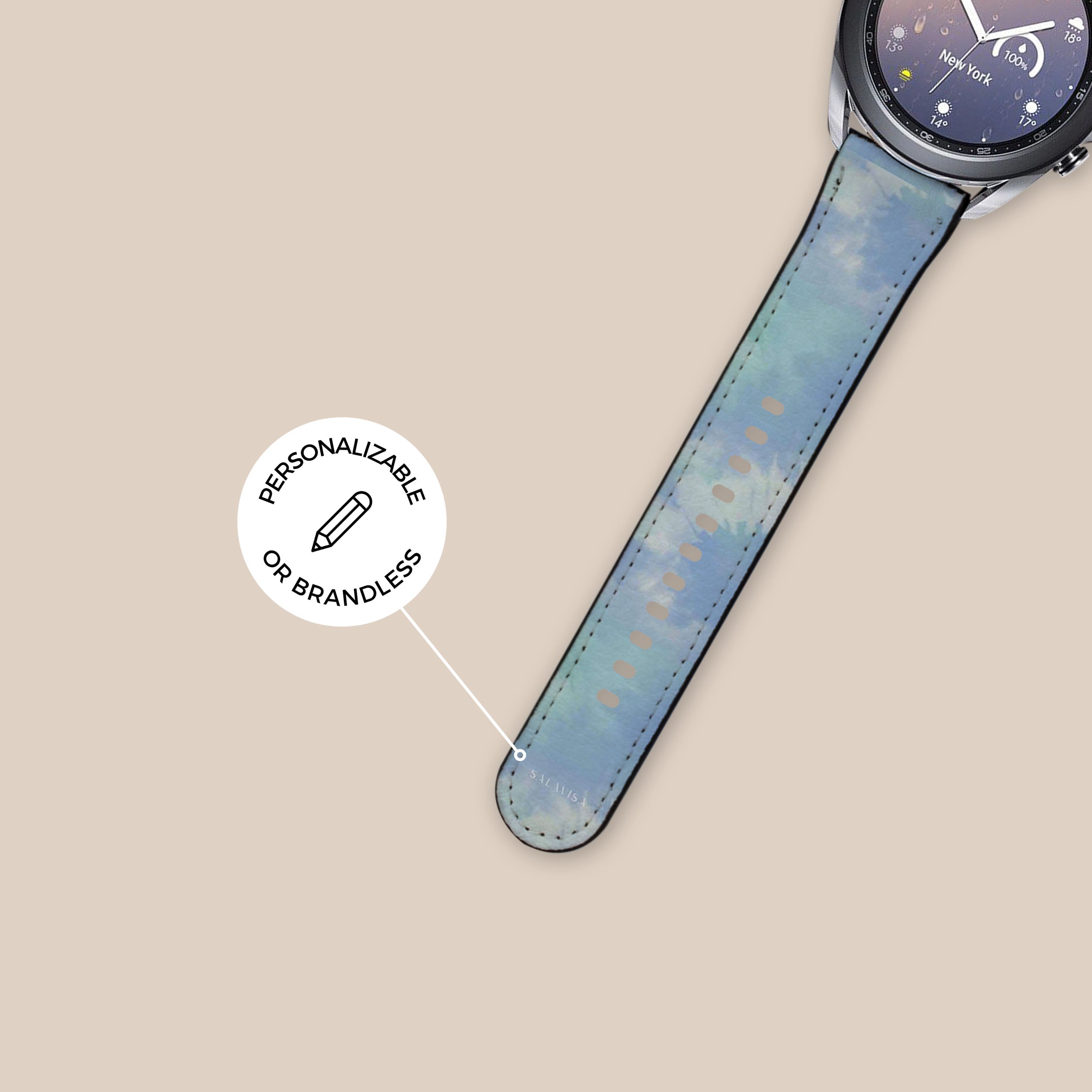 Ocean Green Tie Dye Galaxy Watch Band for Samsung Galaxy Watch 4/5/6 - Stylish & Comfortable Replacement Strap for Workout, Running & Everyday Use