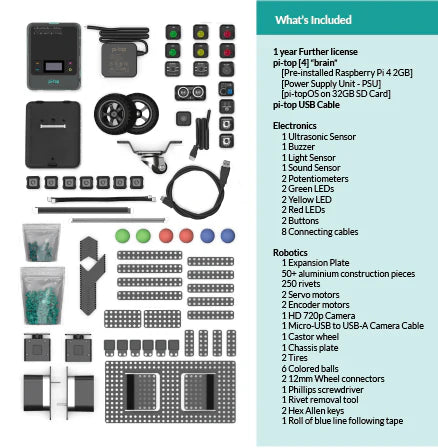pi top: CS & Robotics Class Pack - STEM Learning Kit for Coding, Electronics & Robotics Projects - Perfect for Classrooms, Makerspaces & Home Learning
