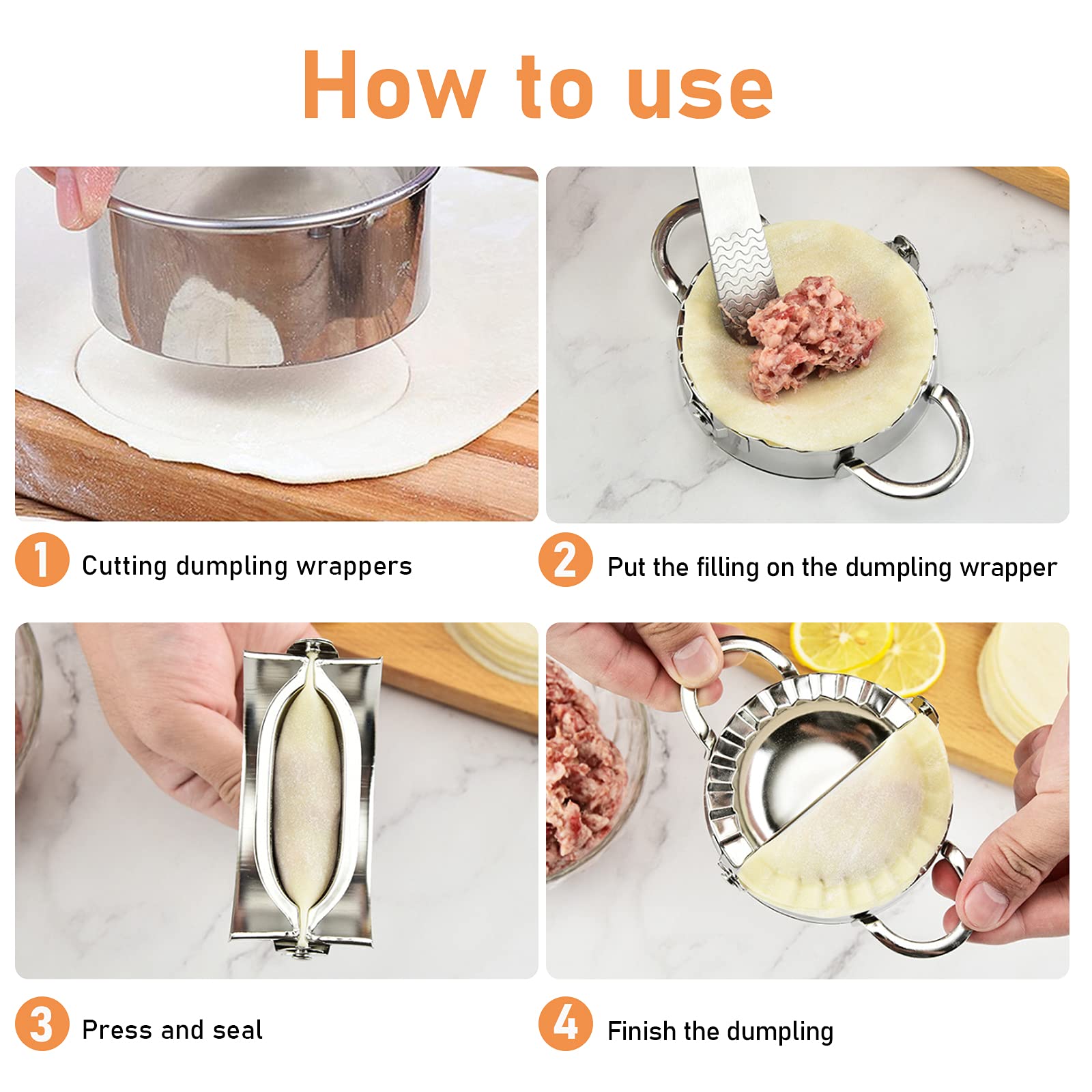 Premium Stainless Steel Dumpling Maker Set - 13PCS Ravioli Cutter, Stamp & Mold Kit with Wooden Handle - Perfect for Homemade Pasta, Lasagna, Pierogi - Ideal for Family Cooking, Holiday Meals & Italian Cuisine Lovers