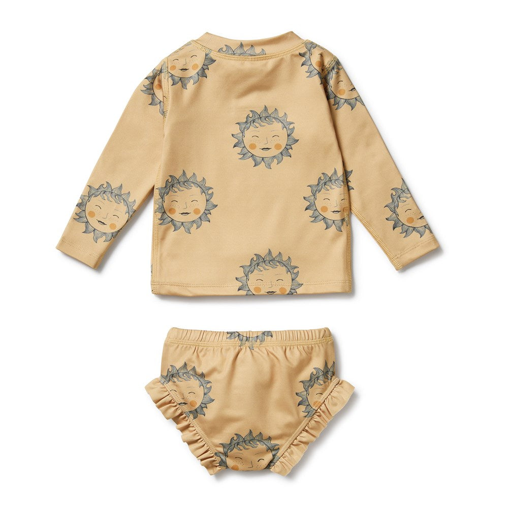 Shine On Me Rash Guard Swim Set for Kids - UV Protection Sun Shirt & Swimwear for Beach, Pool & Outdoor Water Activities