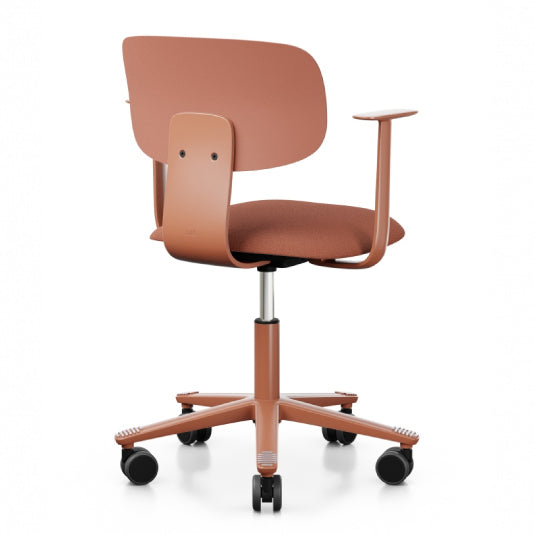 HÅG Tion 2140 Office Chair - Ergonomic Mesh Back Support, Adjustable Height, Swivel Base - Blush Rose Pink for Home & Office Workspace