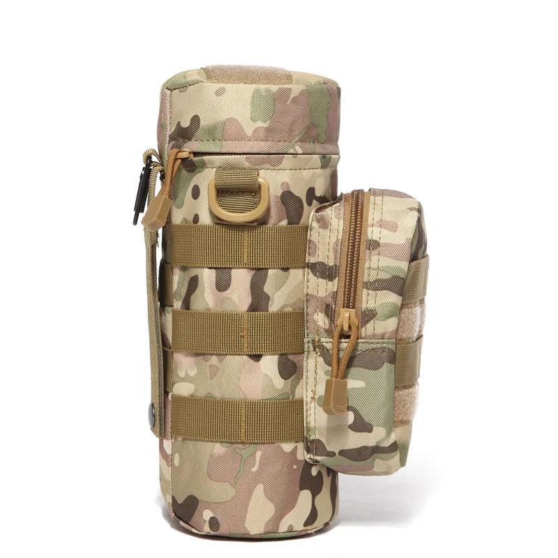Tactical MOLLE Water Bottle Pouch with Adjustable Detachable Strap - Perfect for Hiking, Camping, and Outdoor Adventures