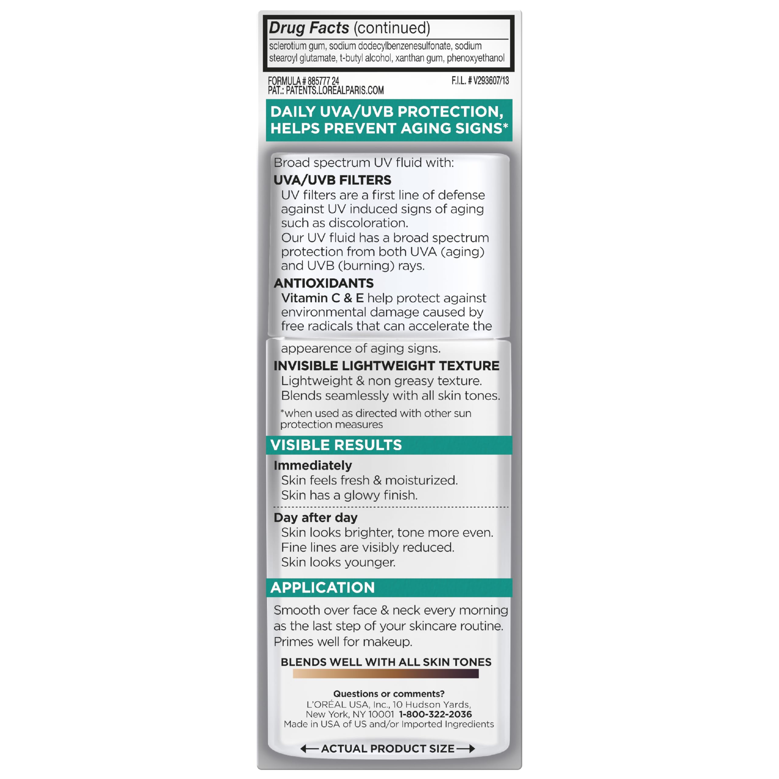 L'Oreal Paris Bright Reveal Niacinamide Dark Spot Serum with SPF 50 - Vitamin C Face Moisturizer for Hyperpigmentation & Uneven Skin Tone - Day & Night Use for Glowing Complexion