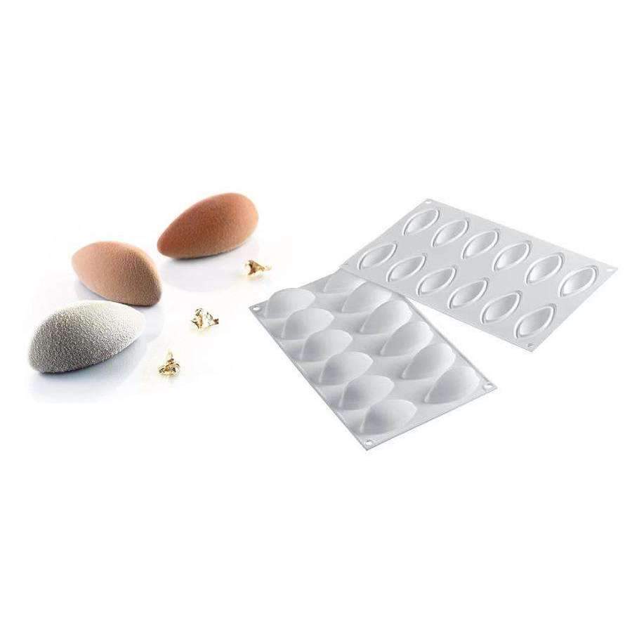 Silikomart™ Quenelle 24-Cavity Silicone Mold for Baking - Perfect for Chocolate, Candy, Soap & Resin Crafts - Ideal for Home Bakers & DIY Enthusiasts