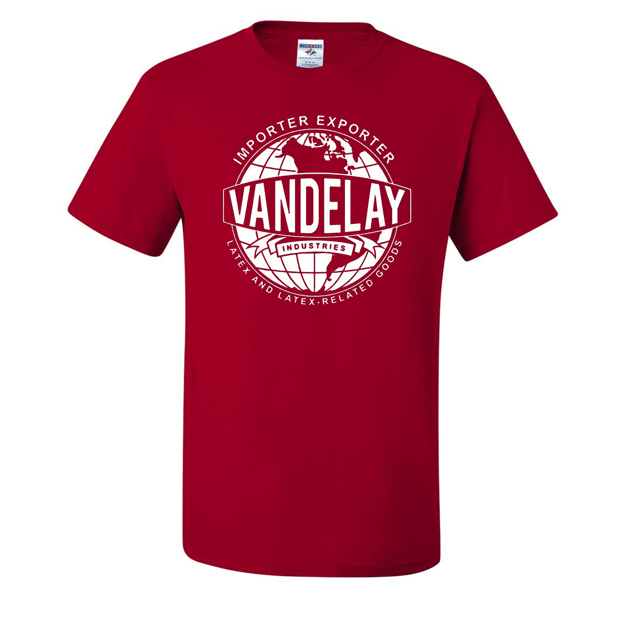 Wild Custom Apparel Vandelay Industries Latex George Costanza Men's T-Shirts - Funny Sitcom TV Show Merchandise for Fans & Collectors