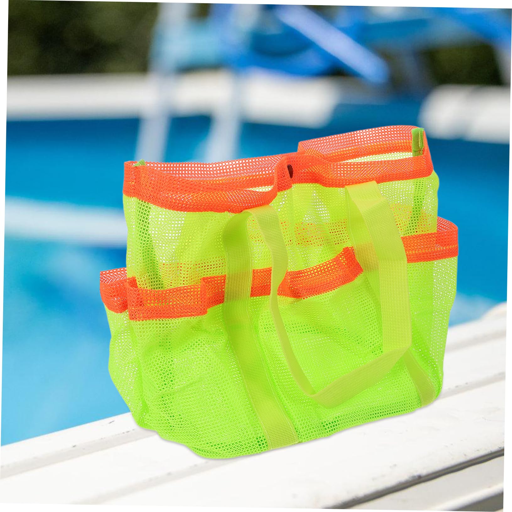 BESPORTBLE Large Mesh Beach Tote Bag for Women - Waterproof Travel Tote with Multiple Pockets, Spacious Capacity for Swimwear, Towels & Toiletries - Perfect for Beach Vacations, Pool Parties & Summer Travel