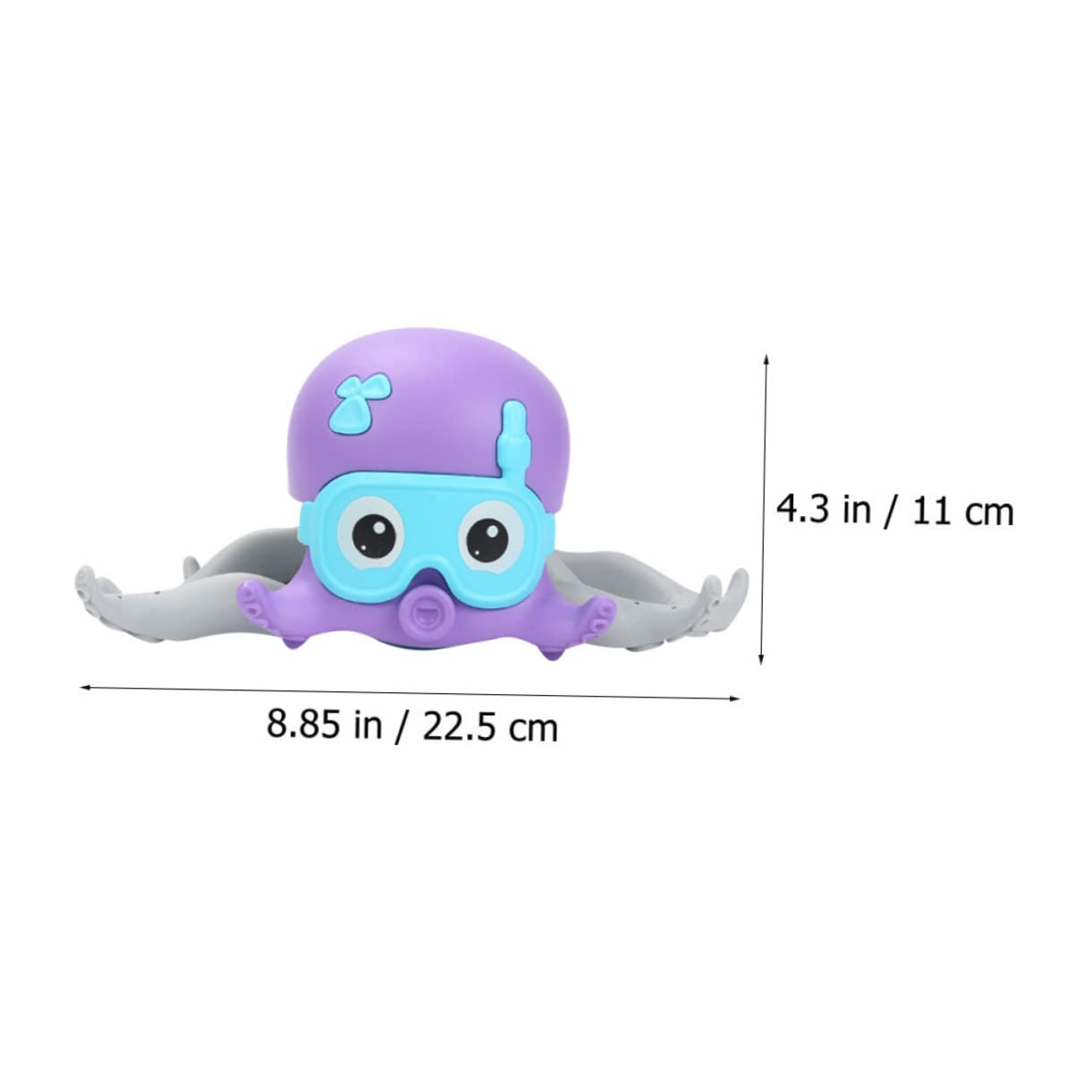 VICASKY 5-Pack Wind Up Swimming Octopus Toys - Purple Plastic Diving Bath Toys for Kids, Boys & Girls - Fun Pool, Bathtub & Beach Water Play for Toddlers