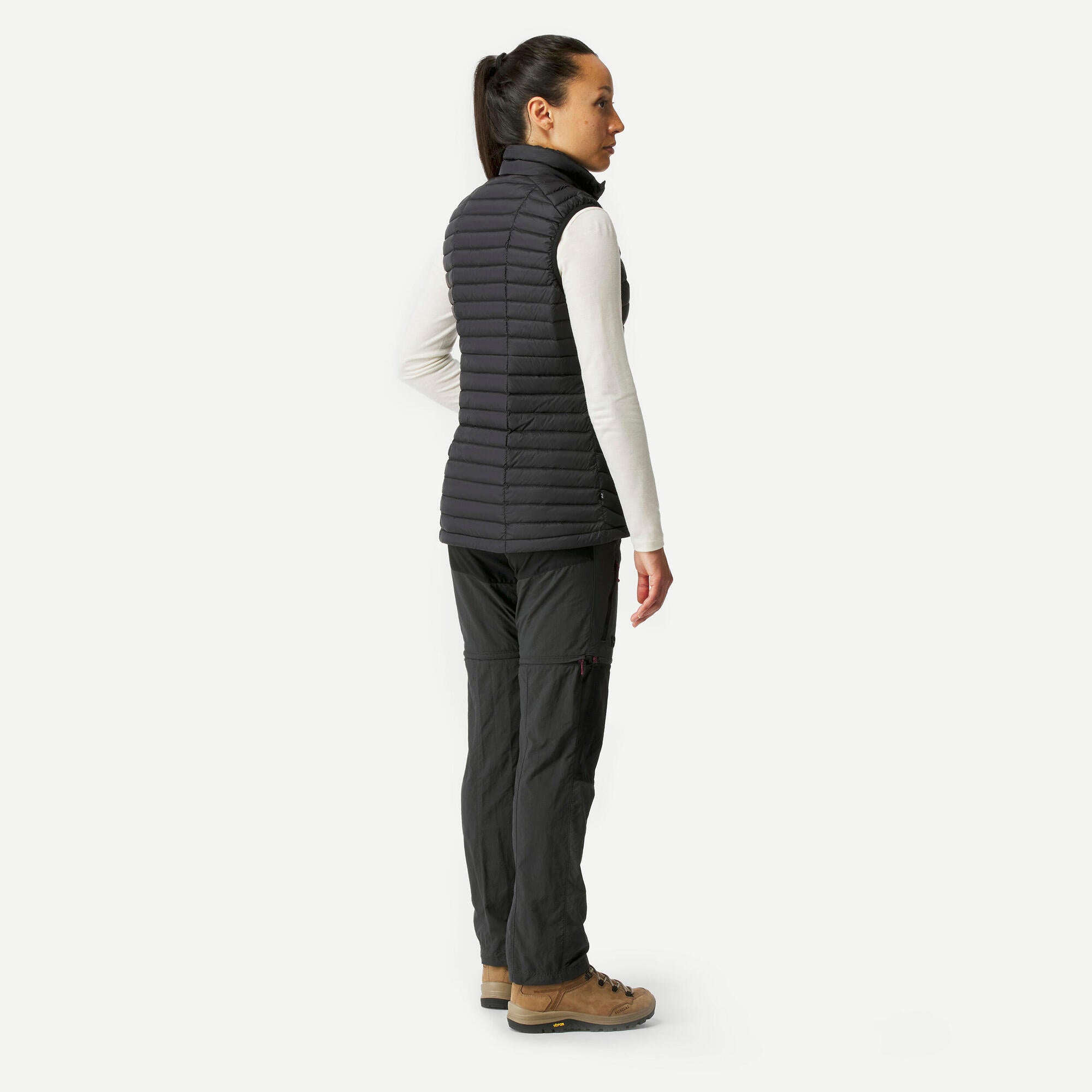 Forclaz Women's MT100 Down Puffer Vest - Lightweight Warm Winter Jacket for Hiking, Camping & Outdoor Activities