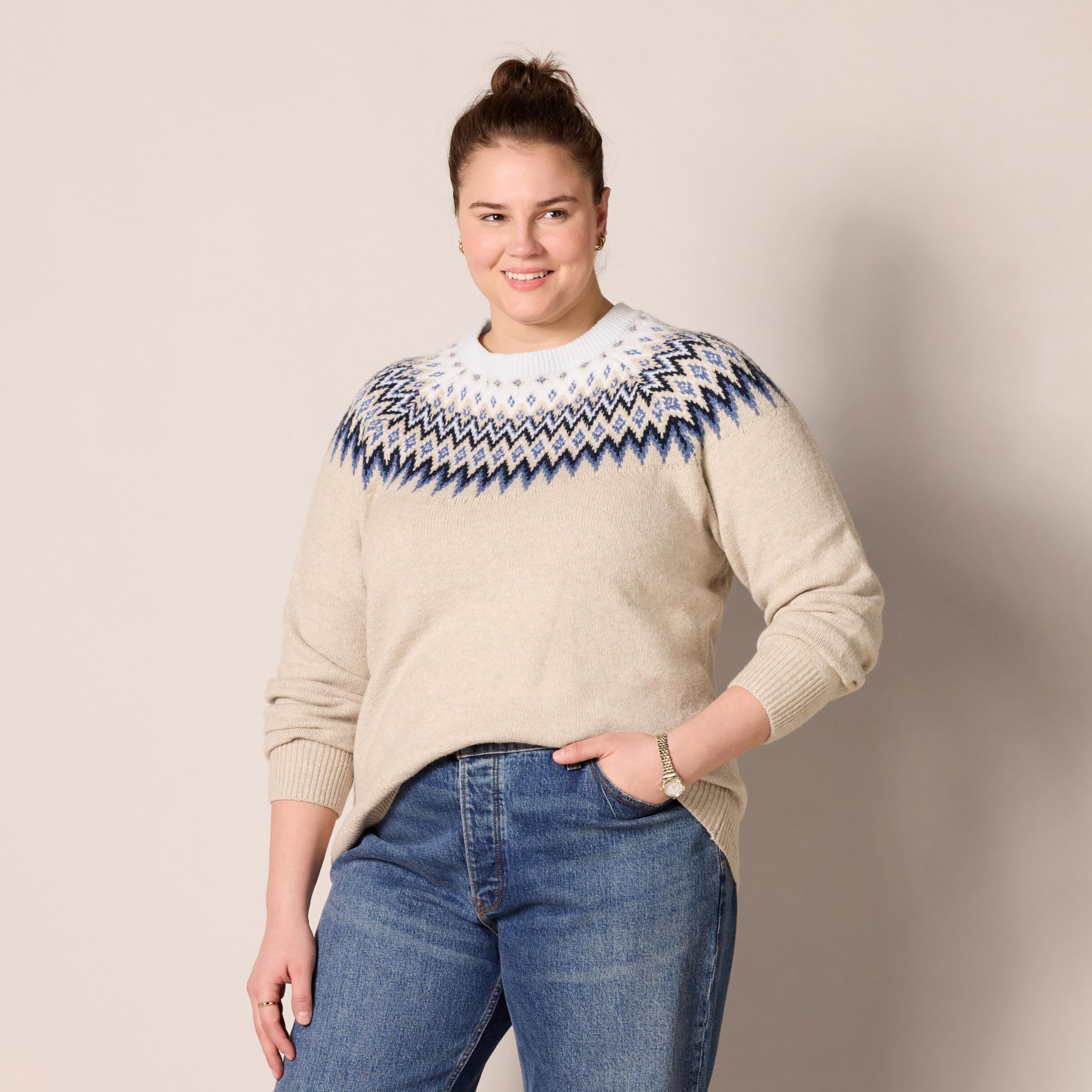 Amazon Essentials Women's Soft-Touch Crewneck Sweater - Cozy Casual Pullover for Everyday Wear, Work & Weekend Outfits