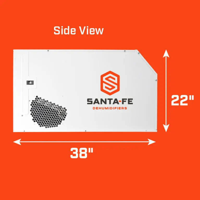 Santa Fe Impact155 Dehumidifier - High Capacity 155 Pints for Large Spaces - Ideal for Basements, Crawl Spaces & Water Damage Restoration - Energy Efficient & Ultra Quiet Operation