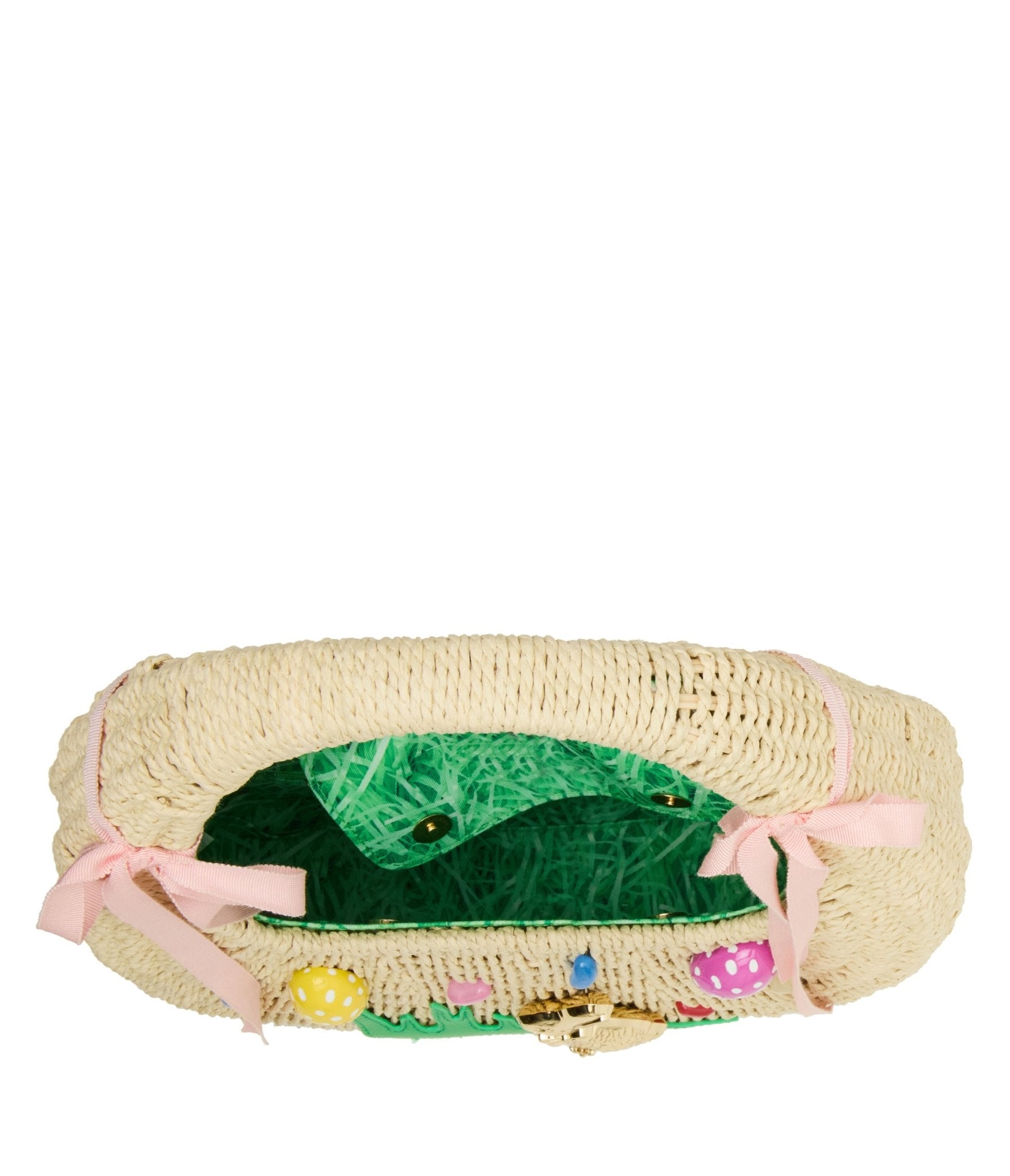 Betsey Johnson On The Hunt Wicker Handbag for Women - Stylish Straw Crossbody Purse with Floral Design, Perfect for Summer Outings, Beach Vacations & Boho Fashion