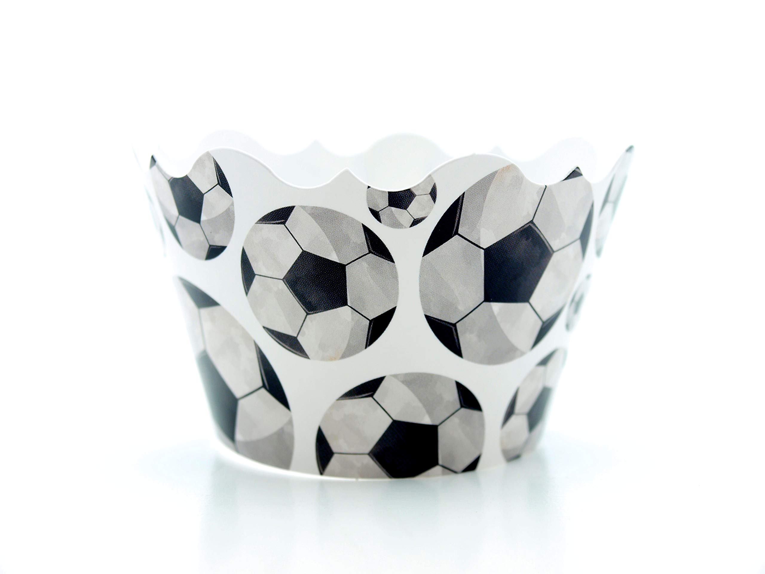 Soccer Birthday Party Cupcake Wrappers - 12 Pack Football Themed Cupcake Decorations for Boys & Girls Birthday Parties | Perfect for Soccer Ball Themed Celebrations, Team Treats & Sports Party Favors
