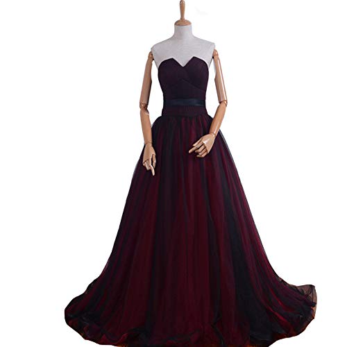 Black and Wine Red