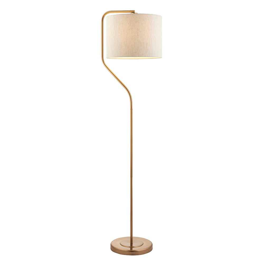 Arcturus Brass Finish Floor Lamp with E27 Socket - Modern Lighting for Living Room, Bedroom, and Office Decor