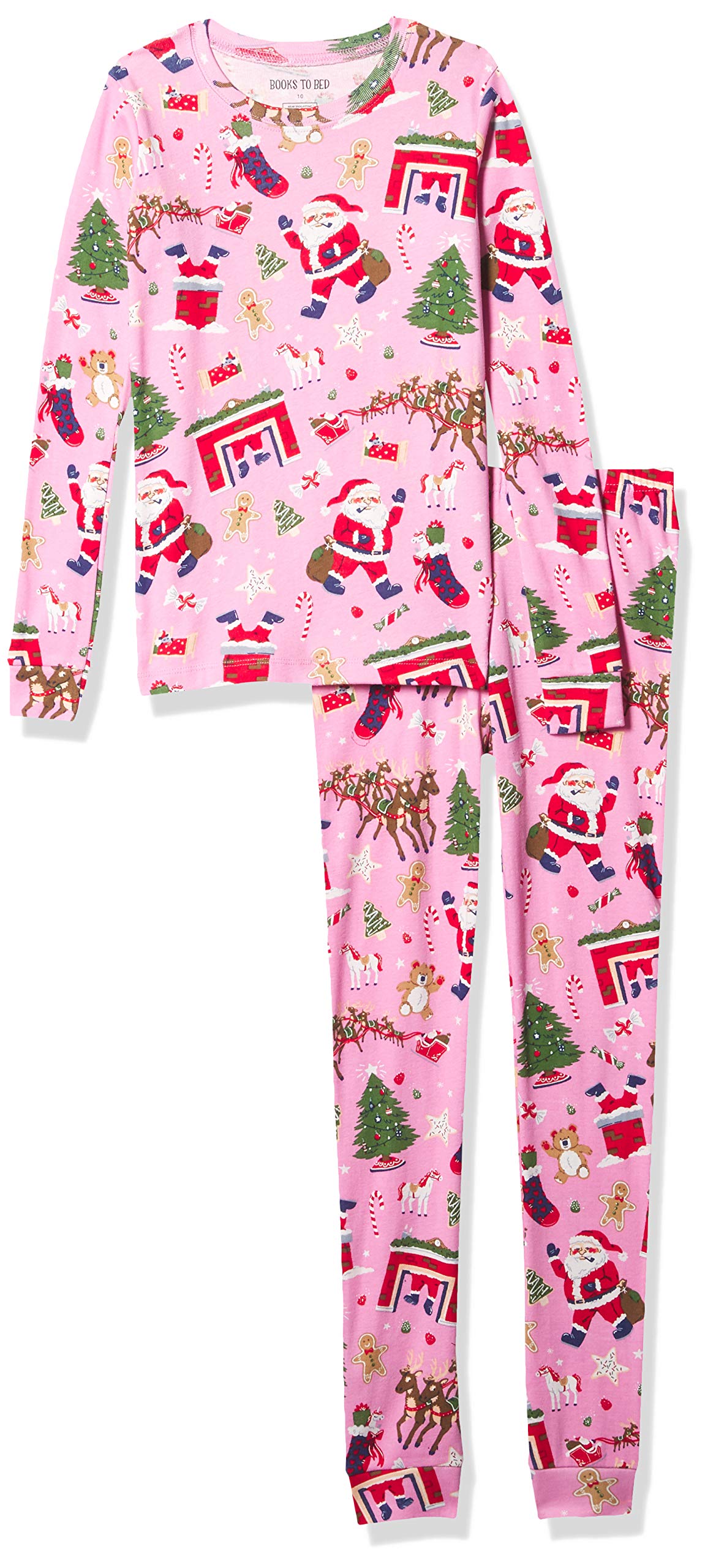 Girls Long Sleeve Printed Pajama Set - Cute & Comfortable Sleepwear for Kids - Perfect for Bedtime, Sleepovers & Cozy Nights