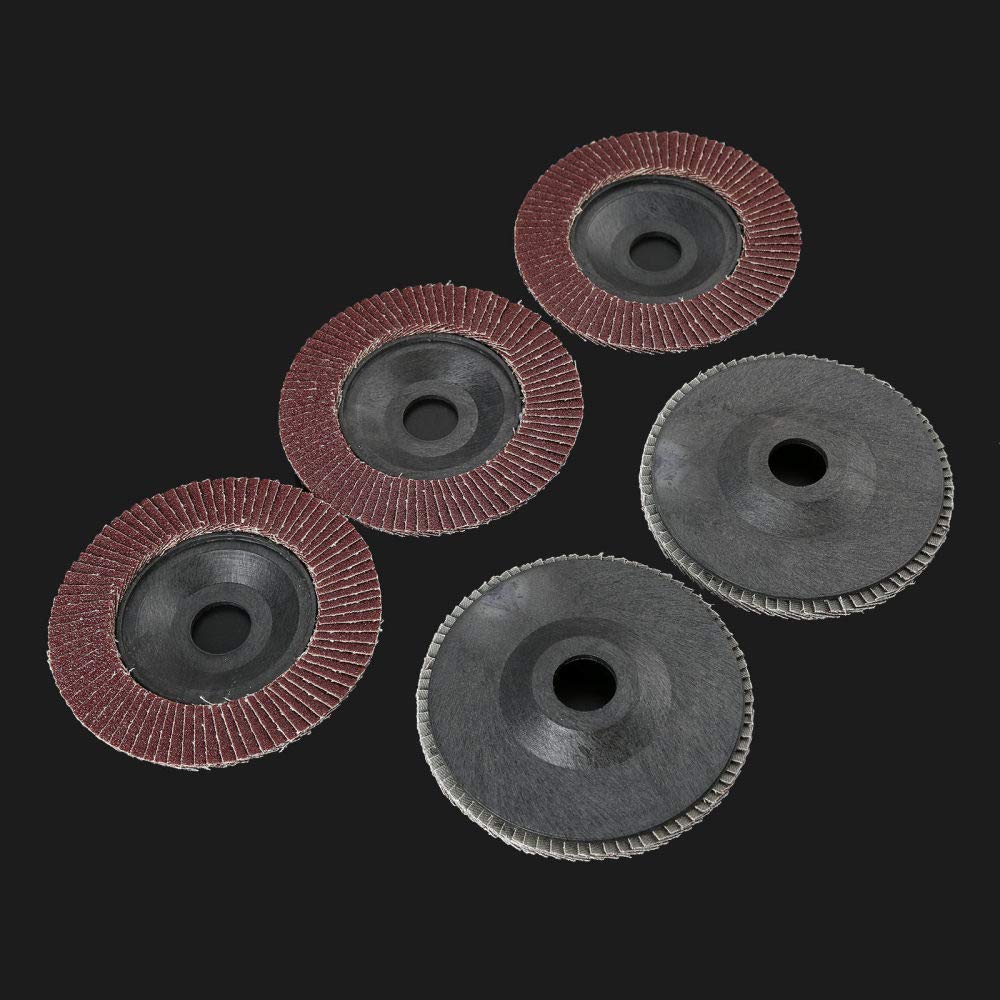 5Pcs 5 Inch 125mm Flap Sanding Discs for Angle Grinder - 60 Grit Grinding & Polishing Wheels for Rotary Tools - Perfect for Metal, Wood & Automotive Surface Finishing