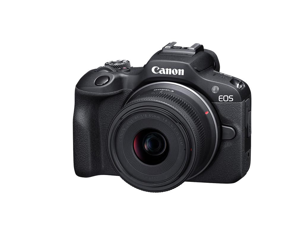 Canon EOS R100 Mirrorless Camera with RF-S 18-45mm f/4.5-6.3 IS STM Lens Kit - Perfect for Vlogging, Travel Photography & Content Creation