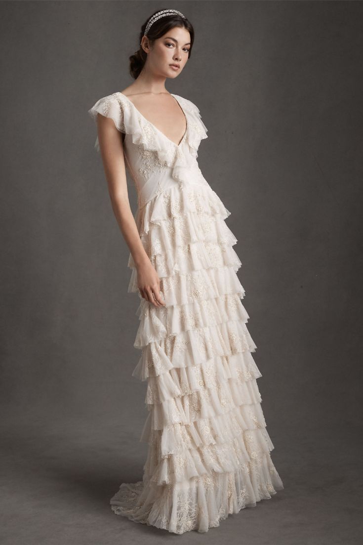 BHLDN Larke Gown - Elegant Wedding Dress with Lace Details | Perfect for Bridal Ceremonies, Formal Events & Special Occasions