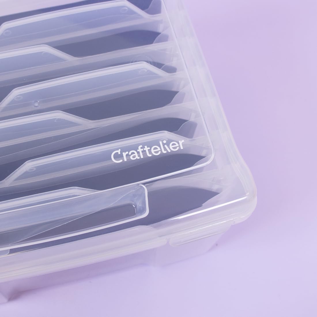 Craftelier Scrapbook Storage Box with Magnetic Sheets - Durable Organizer for Stamps, Dies & Craft Supplies - Clear Transparent Design - Perfect for Scrapbooking, Card Making & Stamp Collecting Hobbies