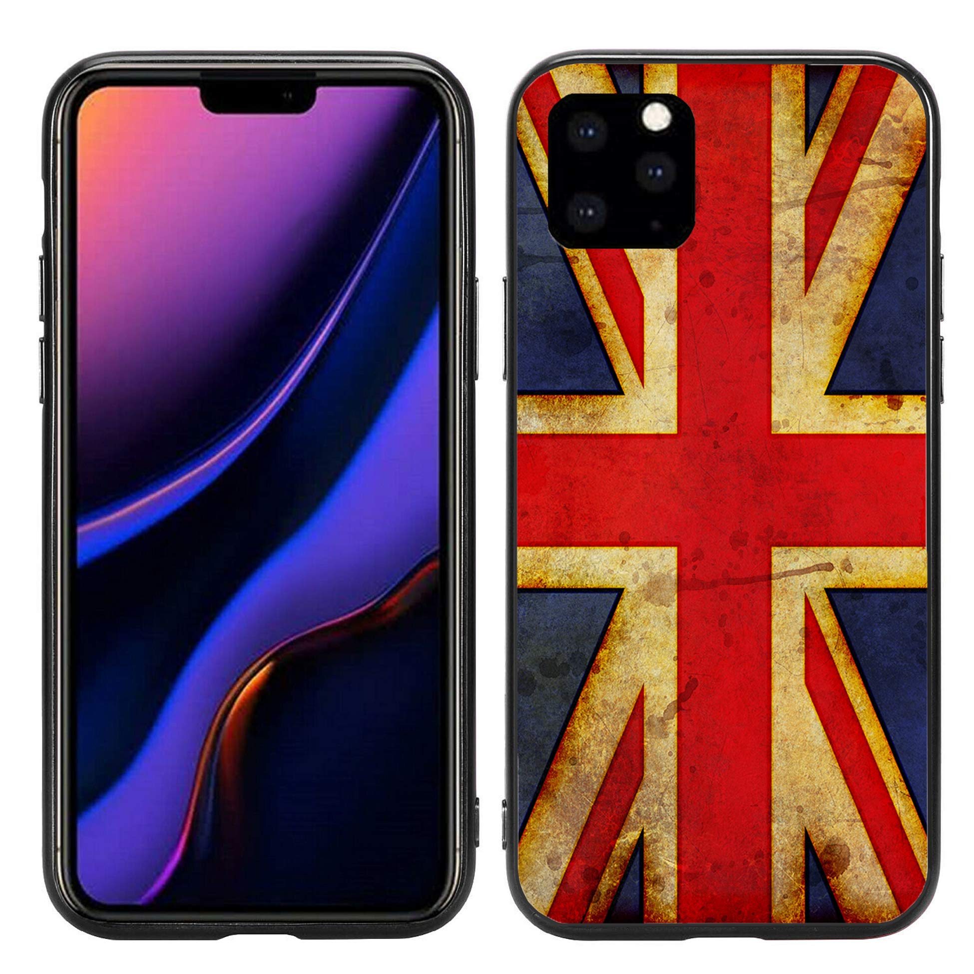 Vintage British Union Jack Grunge Phone Case for iPhone 12 & iPhone 12 Pro (6.1 Inch) - Patriotic UK Flag Design - Perfect for Travel, Events & National Pride