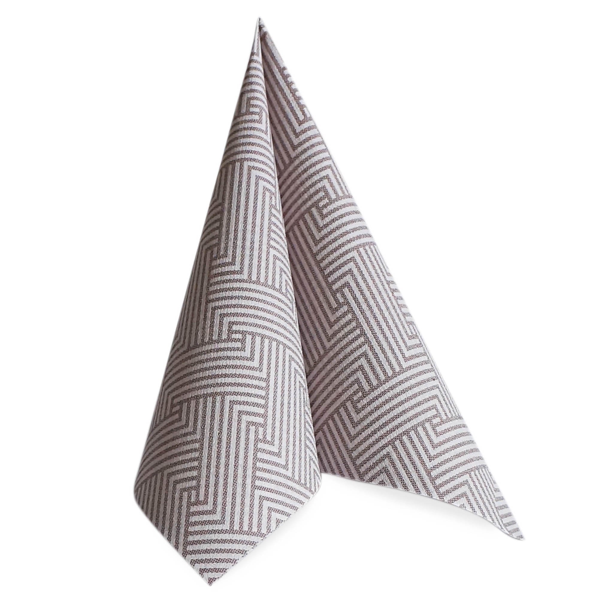 Eco-Friendly Disposable Paper Dinner Napkins - Linen-Like Texture, Taupe Color, 50 Pack - Perfect for Parties, Picnics & Everyday Dining