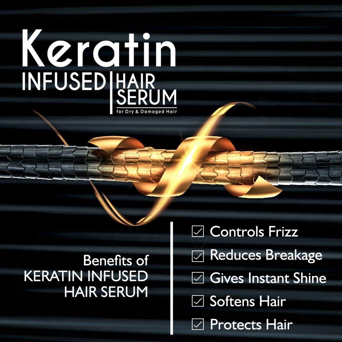 Qraa Keratin Infused Hair Serum for Dry and Damaged Hair Repair - 100ml Hair Treatment with Argan Oil & Vitamin E - Perfect for Frizzy Hair, Split Ends & Heat Protection - Salon Quality Leave-in Conditioner for Smooth & Shiny Hair