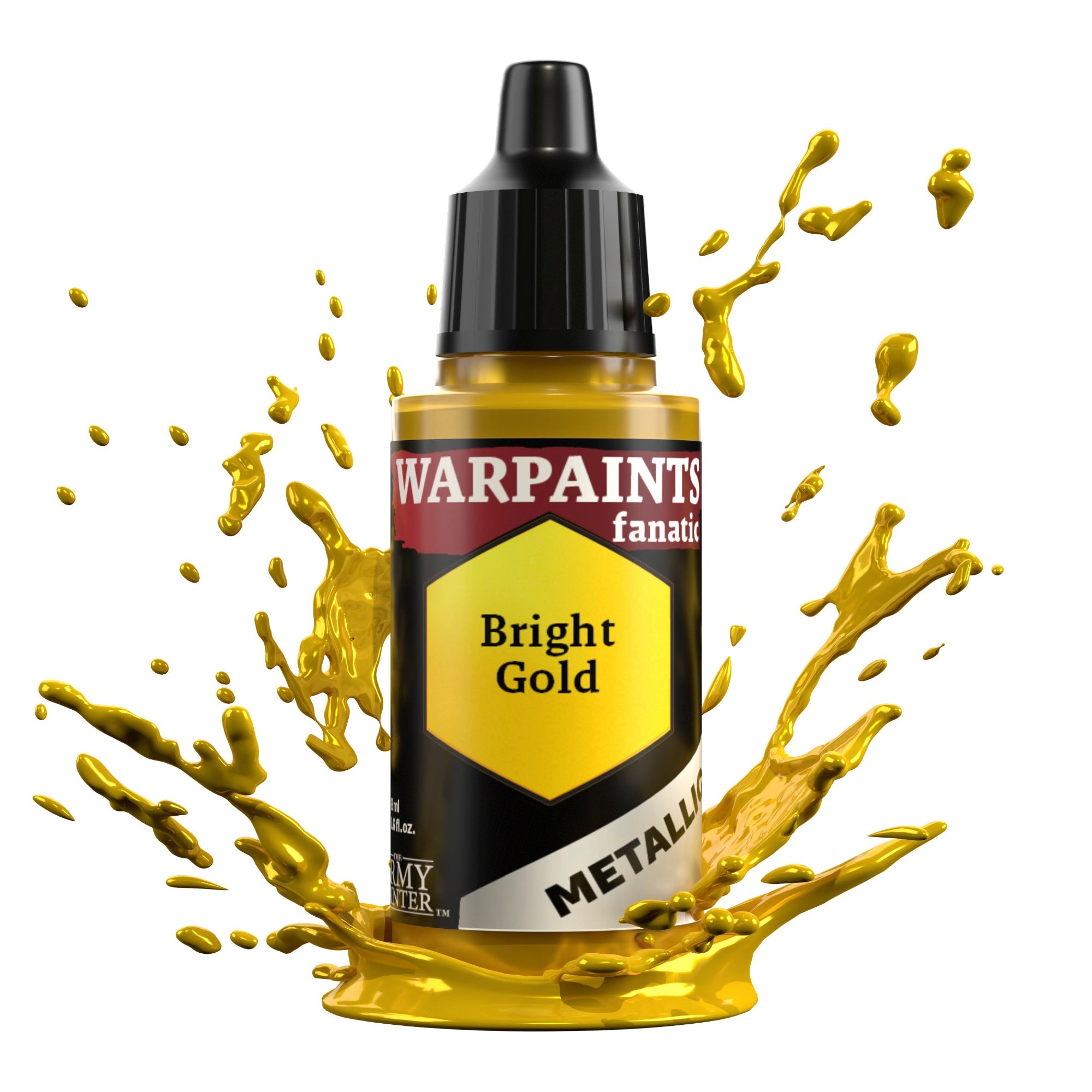 Warpaints Fanatic Metallic Bright Gold - Premium Metallic Paint for Miniatures, Models & Cosplay - Perfect for Warhammer, D&D & Fantasy Art Projects