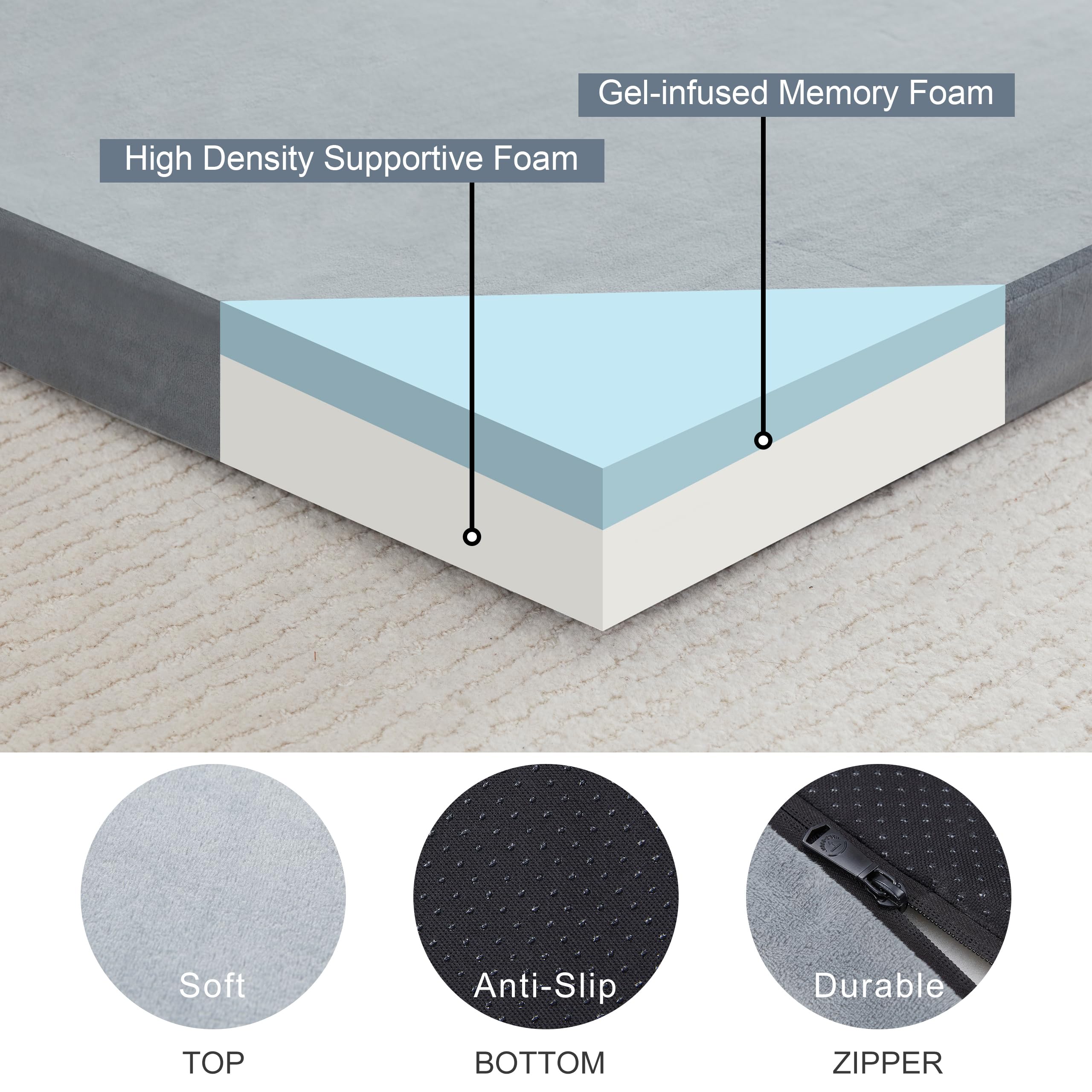 Ultra Comfortable Sleeping Pad for Adults - Thick Portable Floor Mat for Camping, Hiking, Travel & Car Sleeping - Includes Removable Travel Bag - Perfect for Outdoor Adventures & Road Trips
