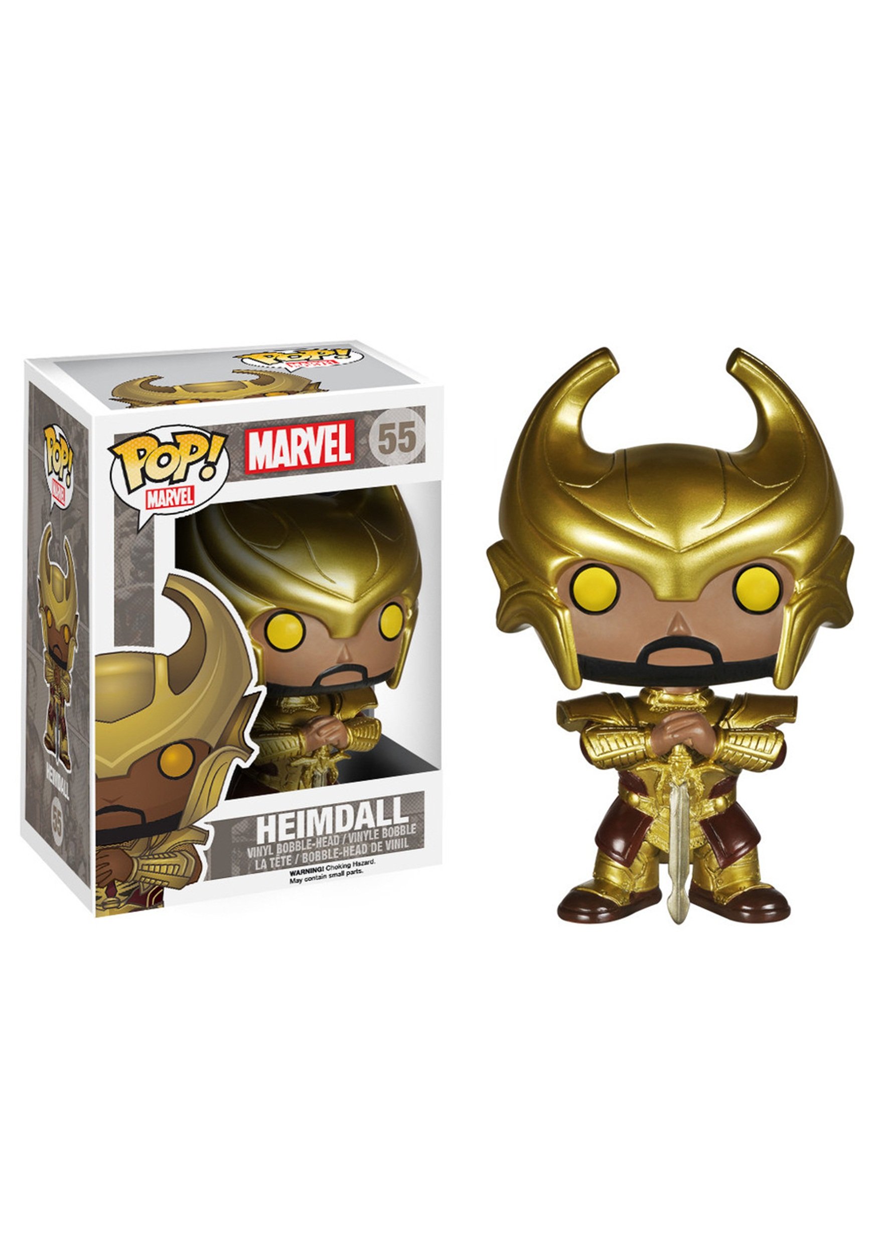 Funko POP Marvel Bobblehead: Heimdall Action Figure with Helmet - Collectible Guardians of The Galaxy Character for Display & Gifting