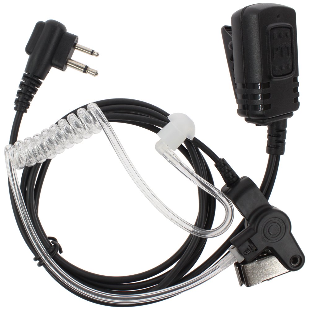 Professional Covert Acoustic Tube Earpiece Headset with Mic - Compatible with Motorola 2-Pin Radios CP040 CP200 XTNi DTR VL50 - Ideal for Security, FBI, Bodyguard & Law Enforcement Use
