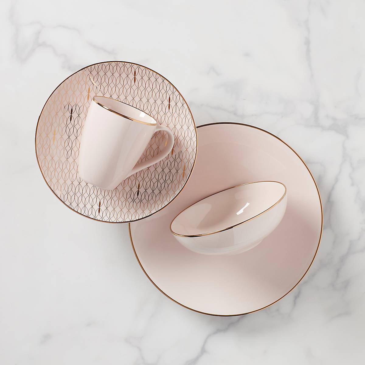 Trianna Blush 4-Piece Dinner Plate Set - Elegant Porcelain Plates for Formal Dining & Special Occasions | Perfect for Weddings, Anniversaries & Holiday Gatherings