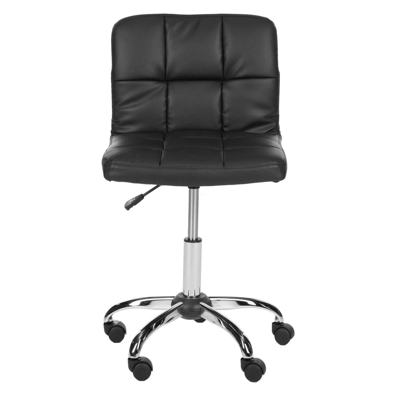 SAFAVIEH Brunner Black Modern Office Desk Chair - Ergonomic Home Office Chair with Wheels for Comfortable Work & Study