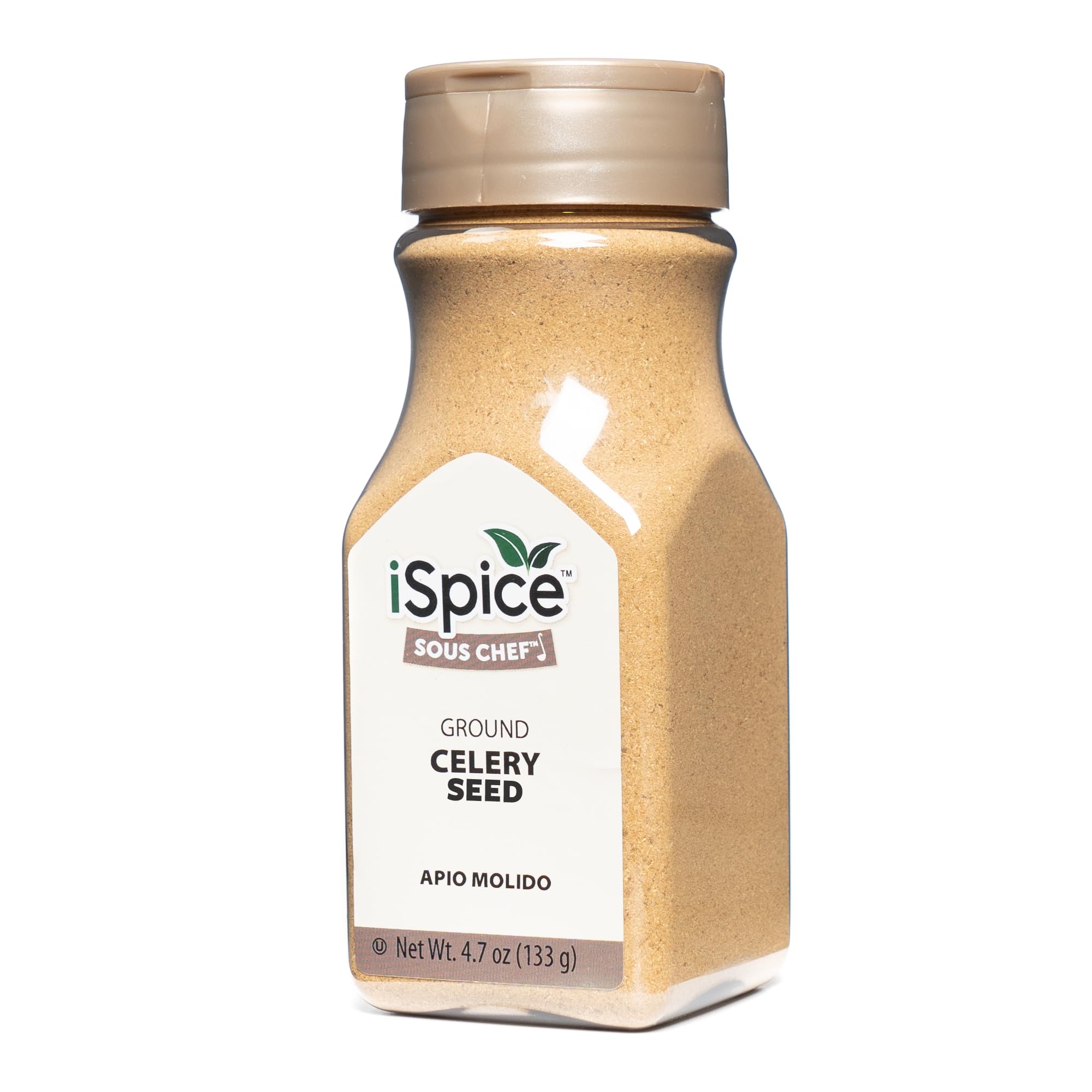 Organic Ground Celery Seed Powder 4.7oz (133g) - Pure, Natural Seasoning for Soups, Salads & Meat Rubs - iSpice Premium Spice Blend for Cooking & Baking