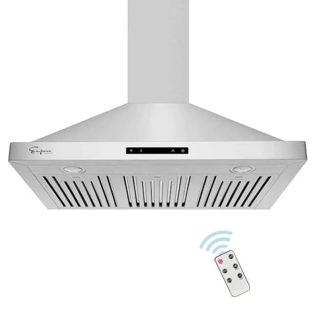 Empava 30 Inch Stainless Steel Wall Mount Range Hood - 30RH03 - Powerful Kitchen Ventilation for Smoke & Odor Removal - Perfect for Home Cooking & Grilling