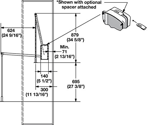 Hafele Pull Down Closet Rod - 26 lbs Load Capacity, Chrome-Plated, Adjustable 26