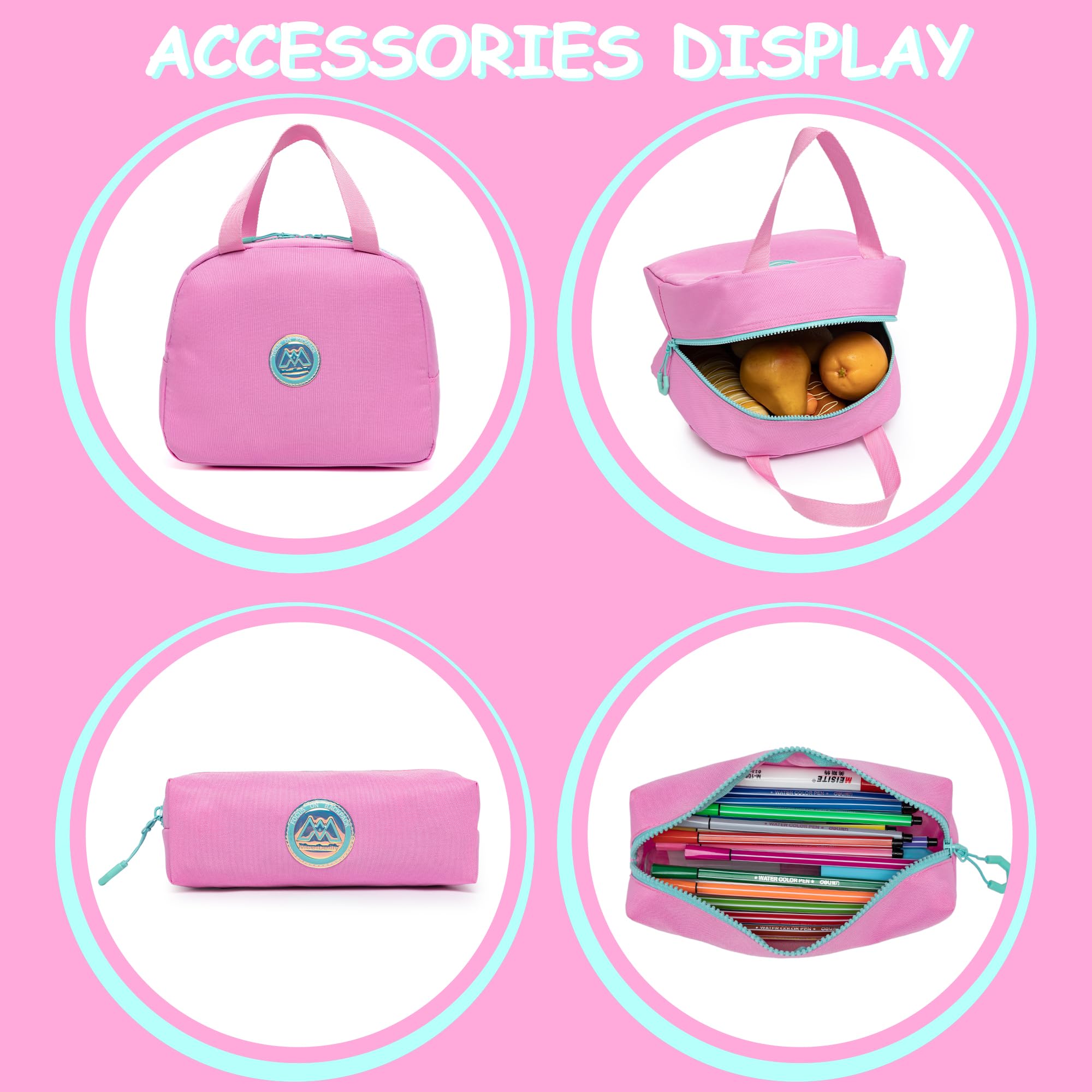 Stylish Aesthetic Backpack for Girls - Cute School Backpack with Lunch Box Compartment | Perfect for School, Travel & Daily Use