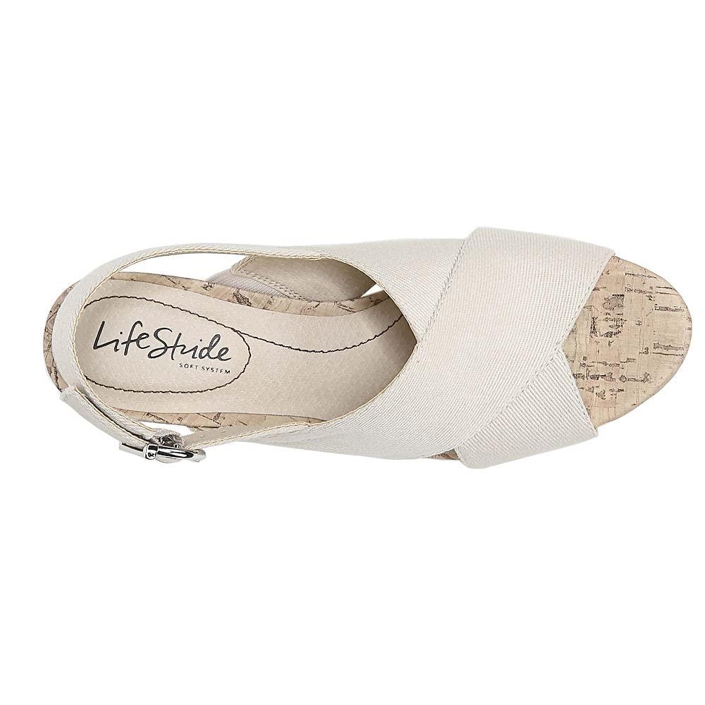 LifeStride Lara Almond Milk Women's Comfortable Heels Size 11 Wide (C) - Perfect for Office, Parties & Casual Outings