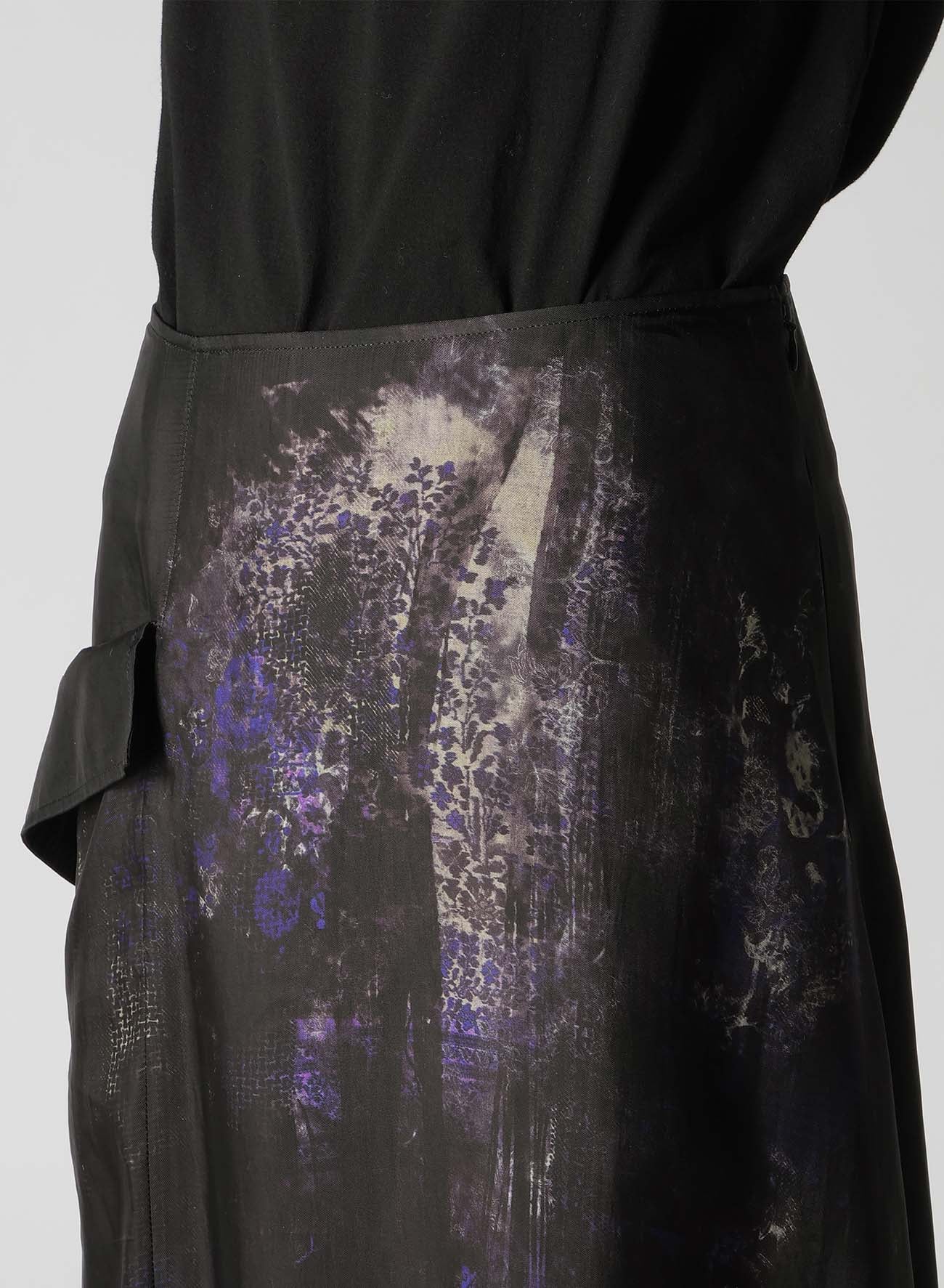 Stylish Cupro Flower Pattern Cut-Off Pocket Skirt - Women's Boho Summer Skirt for Casual Outings & Beach Vacations
