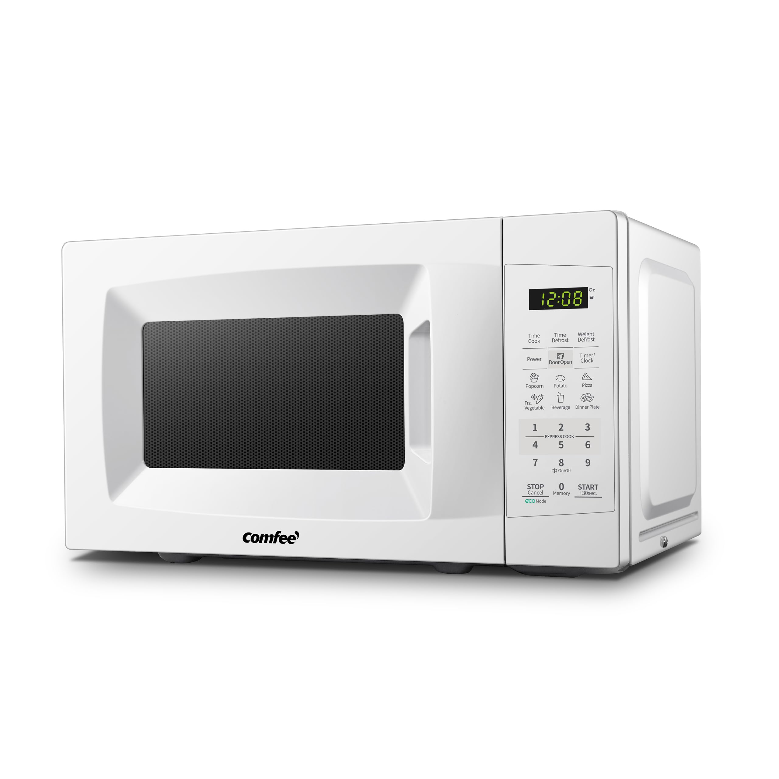 COMFEE' EM720CPL-PM 0.7 Cu Ft Countertop Microwave Oven - 700W, ECO Mode, Sound On/Off, One-Touch Buttons, Pearl White - Perfect for Dorms, Offices & Small Kitchens