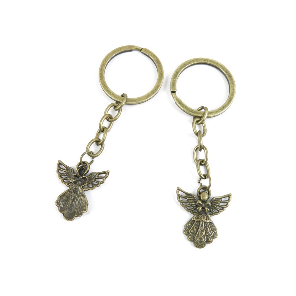 Wholesale Bulk Fashion Jewelry Keychain - Keyring, Car Key Tag, Door Chain with Elf Bow Tie Angel Design - Perfect for Gifts, Party Favors & Accessories