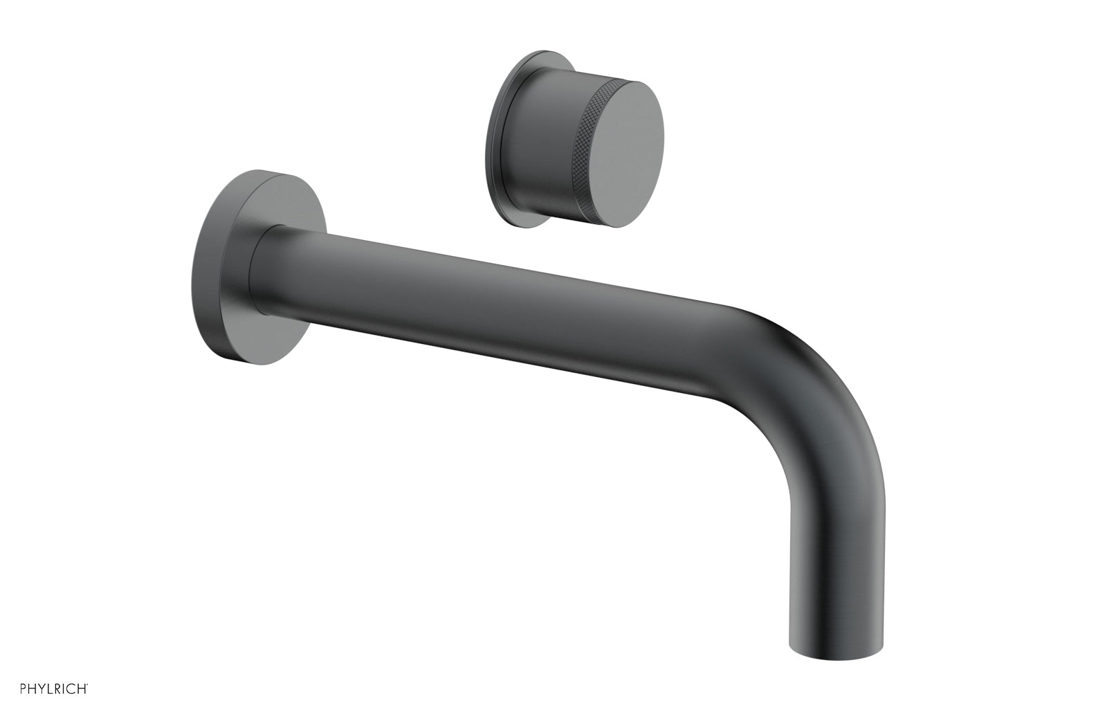 Basic II Single Handle Wall Lavatory Faucet Set with Knurled Handle - 230 18 - Perfect for Bathroom Sink, Powder Room, and Guest Bath Installation