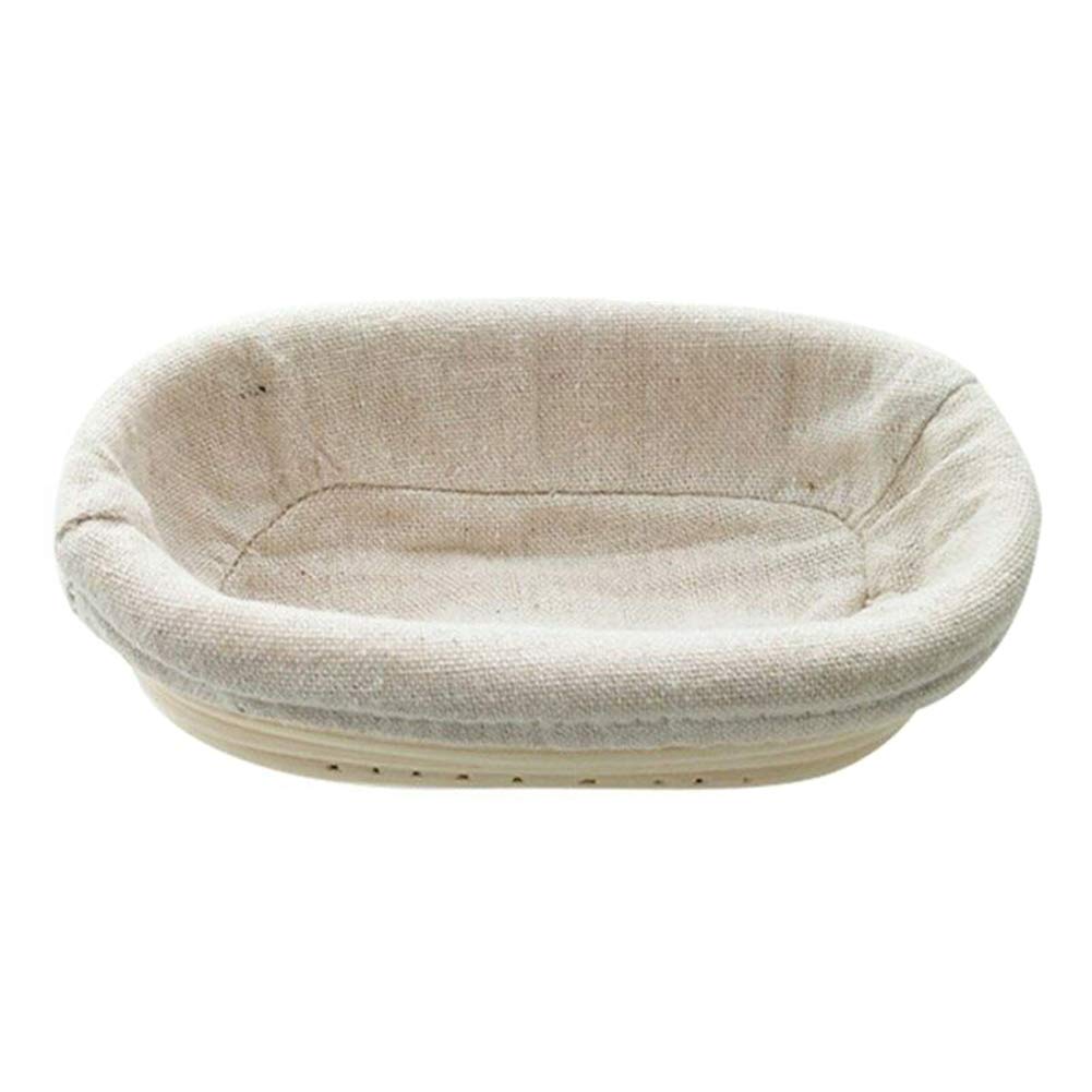 VALINK Oval Bread Proofing Basket - Rattan Woven Fermentation & Dough Rising Basket with Linen Liner - Multipurpose Baking Tool for Sourdough, Artisan Bread Making - Perfect for Home Bakers & Professional Kitchens